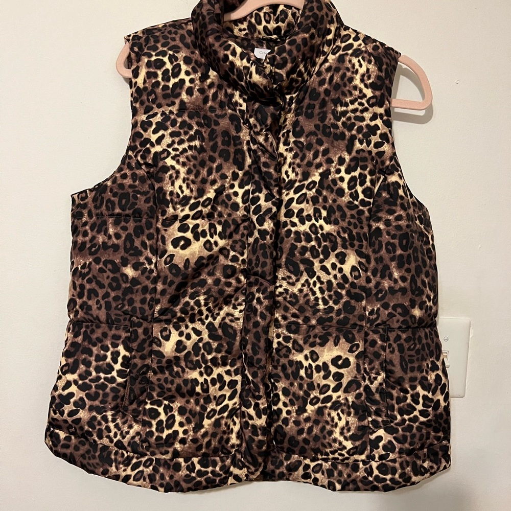 COPY - 🐆😍Leopard print puffer vest size Large petite